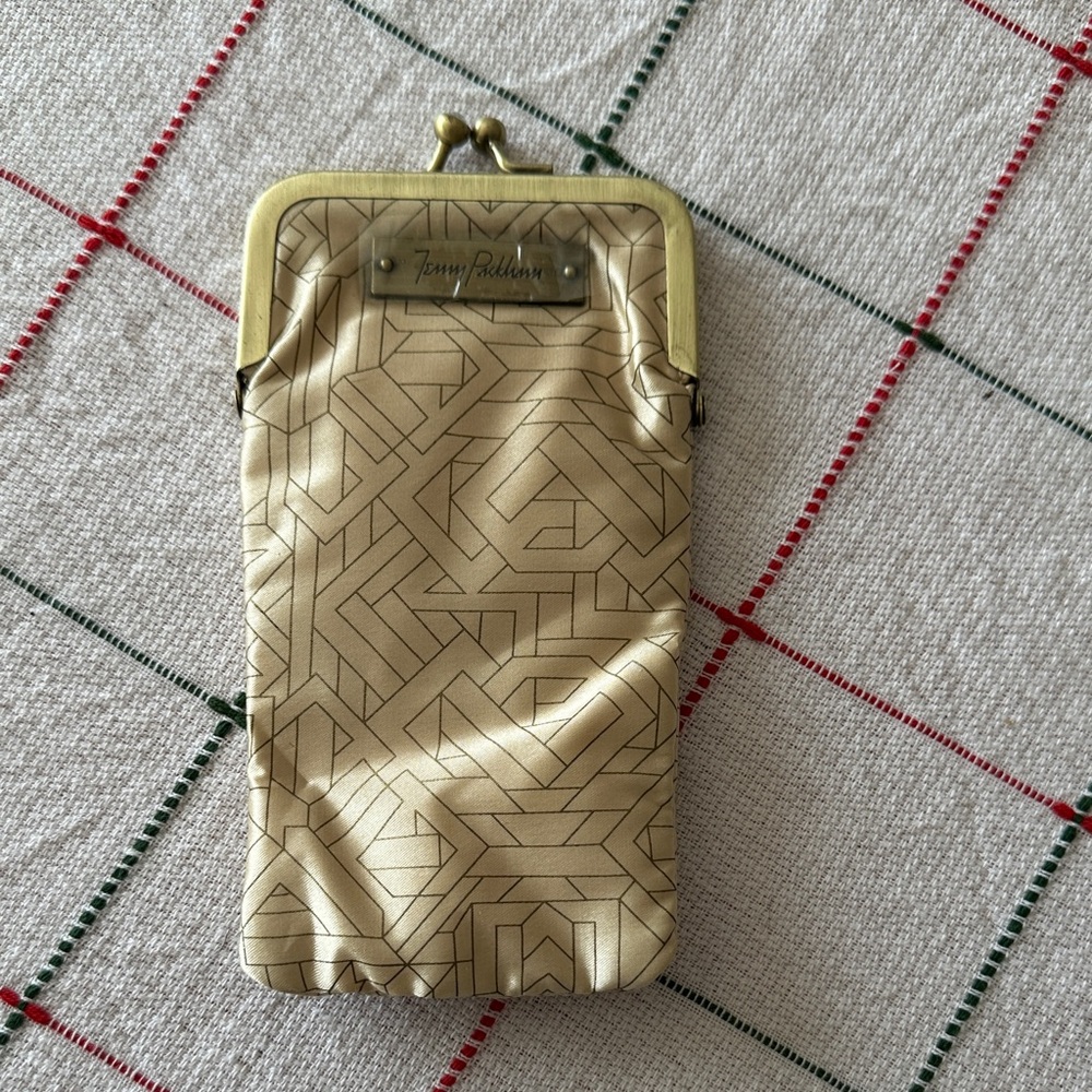 Jenny Packham Gold Geometric eye glass Clutch